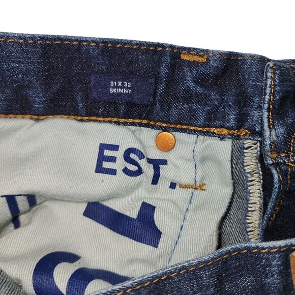 GAP DENIM True Skinny Classic Rise Blue Denim Jeans Women's Size 31X32 - Picture 6 of 8